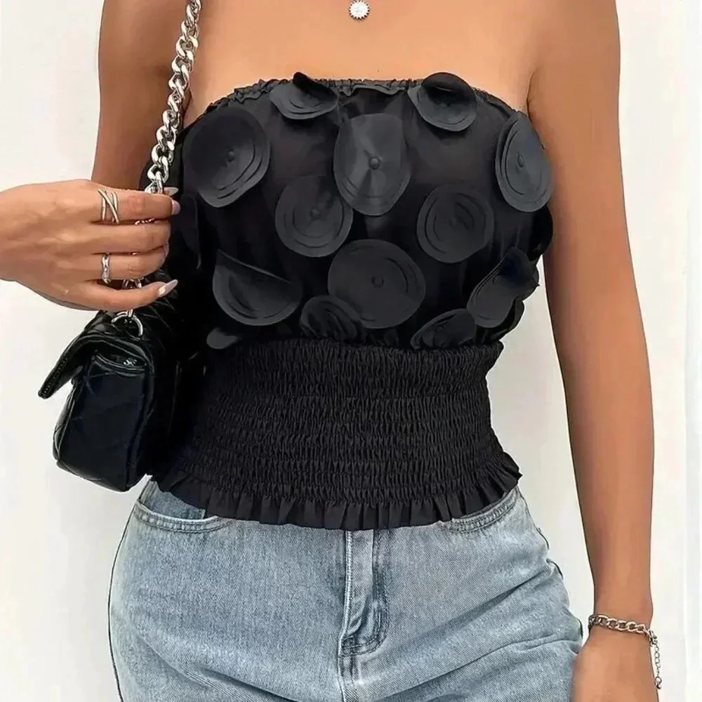 Shirred Tube Top - Picture 1 of 6